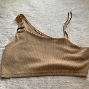 NWOT CROP brown tank